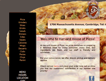 Tablet Screenshot of harvardhouseofpizza.com